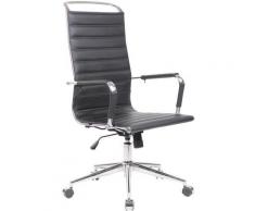 Sedia Ufficio Barnes Nero Vera pelle