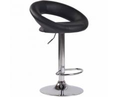 Sgabello Cucina Olinda In Similpelle Nero Metallo cromato