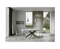 Itamoby S.r.l. - Tavolo Volantis Allungabile piano Bianco Lucido 90x180 allungato 284 telaio 4/C