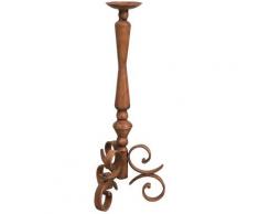 Candelabro Candeliere Porta Candele da Appoggio in Ferro Decorato 1 Braccio