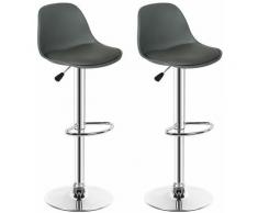 ®Sgabello alto x 2/seggiolone con schienale/sedia da bar girevole a 360 gradi/cuscino