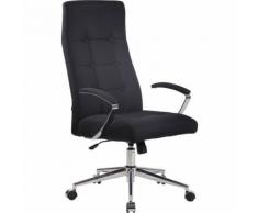 CLP - Poltrona studio Con Braccioli Fynn In Similpelle O Stoffa Nero Tessuto
