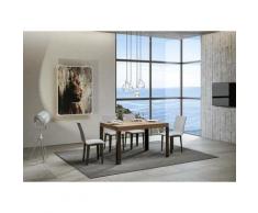 Tavolo Linea Allungabile piano Quercia Natura 90x130 allungato 234 telaio Antracite