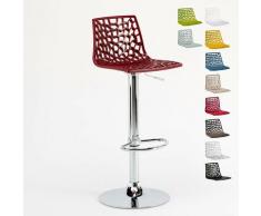 Sgabello Grand Soleil SPIDER per bar cucina alto fisso girevole regolabile poggiapiedi | Bordeaux