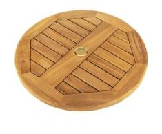 PrimeMatik - Base girevole 60cm per tavolo da giardino esterno. Piattaforma di rotazione in legno