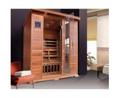 Sauna Infrarossi per 3 persone in legno di cedro rosso