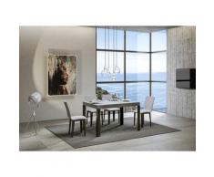 Itamoby S.r.l. - Tavolo Linea Allungabile piano Cemento 90x130 allungato 234 telaio Antracite