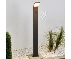 Lampione Timm, con LED, sensore di movim., 100 cm