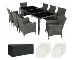 set in rattan Monaco, alluminio - set giardino rattan, set da giardino in rattan, rattan sintetico