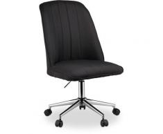 Relaxdays - Sedia da Ufficio Regolabile, Poltrona da Scrivania Girevole, 100 kg, Ergonomica ed
