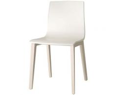 Gbshop - Sedia moderna con gambe in faggio Smilla tecnopolimero confezione da 2 pezzi lino