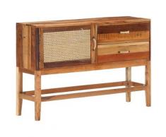 Credenza 118x30x76 cm in Legno Massello di Recupero - Marrone - Vidaxl
