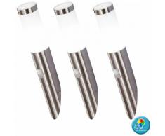 Etc-shop - 3x applique da parete per esterni con telecomando dimmerabile in set con lampadine a LED