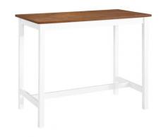 YOUTHUP Tavolino da Bar in Legno Massello 108x60x91 cm - Marrone