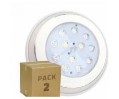 PACK Faretto Piscina LED da Superficie Inox RGBW 12W (2 Un) RGBW