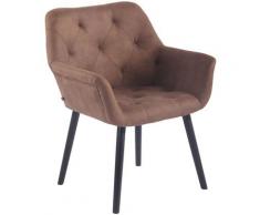 Sedia CASSIDY in similpelle vintage Tortora Nero (rovere)