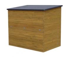 Cassapanca da giardino in legno Caja - 137 x 91 x 121 cm - Marrone