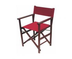 Sedia pieghevole MX in legno Colore fusto - Nero, Colore tessuto - Arancione