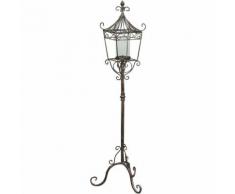 Lampioncino Candelabro Porta Candele da Interno Esterno in Legno Decorato