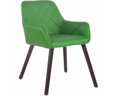 Sedia Da Pranzo Wellington In Similpelle Verde Noce (rovere)