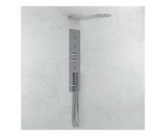 Wall kit a parete da incasso a muro acciaio inox + soffione doccia a parete acciaio inox punta tonda