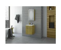 Set Mobili Snap - con Base, Lavabo, Specchio, Pensile, Ante, Cassetti, Luci, Lampade - da Bagno