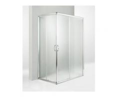 Box doccia 3 lati porta scorrevole 75x65x75 cm opaco