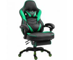 Poltrona gaming Tilos in similpelle Nero/verde