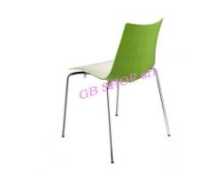 Gbshop - SEDIA ZEBRA BICOLORE confezione da 4 pezzi Bianco + verde pistacchio/ gambe acciaio cromato