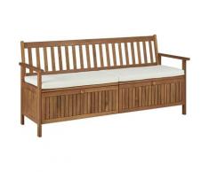 Cassapanca con Cuscini 170 cm Legno Massello d'Acacia