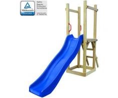 Casa Giochi Scivolo e Scala 237x60x175 cm in Legno di Pino FSC