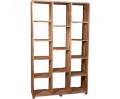 Libreria Credenza in Legno massello con Ripiani Mensole per Soggiorno Ufficio