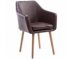 Sedia visitatore Utrecht in similpelle Bordeaux Natura