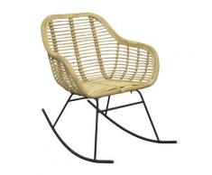 Sedia a dondolo in rattan naturale MALACCA