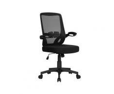 Yaheetech Sedia da Scrivania Ufficio Ergonomica Lombare Reclinabile in Rete Traspirante Girevole