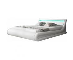 Letto contenitore di design Parisina in colore bianco (160x200cm) - Bianco