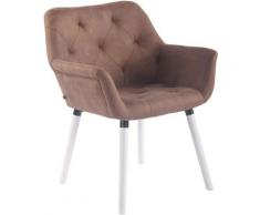 Sedia CASSIDY in similpelle vintage Tortora Bianco (rovere)