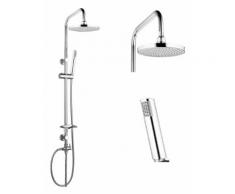 Colonna doccia attrezzata 025 ottone cromato soffione tondo doccetta *** materiale staffe a parete