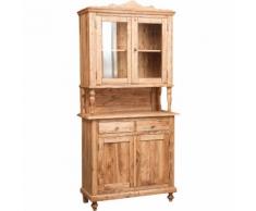 Vetrina Mobile Credenza in Legno e Vetro da Soggiorno Cucina Salone Ingresso