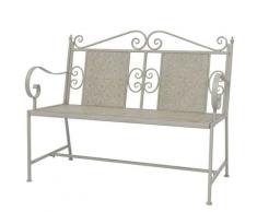 vidaXL Panchina da Giardino 115 cm in Acciaio Grigia