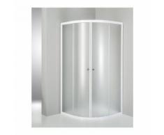 Box doccia semicircolare 80x80 cm opaco bianco
