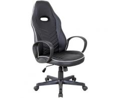 Vinsetto Sedia da Ufficio e Gaming con Rivestimento in Pelle PU Premium Design Ergonomico Nera e