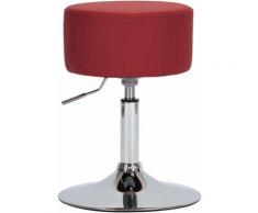 Sgabello da Bar in Similpelle Rosso Vino - Rosso - Vidaxl