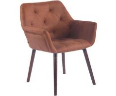 Sedia CASSIDY in similpelle vintage Marrone Noce (rovere)