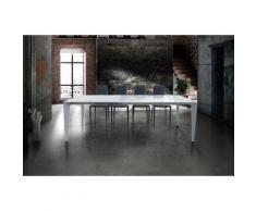 Tavolo bianco in vetro allungabile 140x90cm - 240x90cm