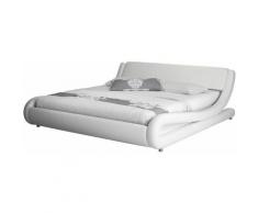 Letto di design Alessia in colore bianco (90x190cm) - Bianco