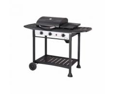 Barbecue a gas in acciaio con 3 bruciatori | nero