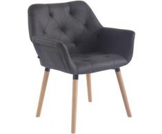 Sedia CASSIDY in similpelle vintage Nero Natura