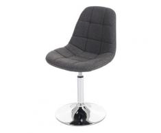 Set 6x sedie sgabello HWC-A60 design moderno sala pranzo tessuto grigio
