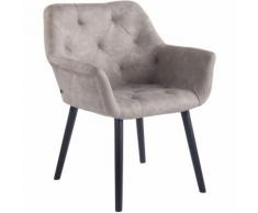 Sedia CASSIDY in similpelle vintage Grigio Nero (rovere)